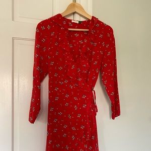 RIXO silk mini dress